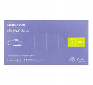 Rękawice Nitrylowe Bezpudrowe Fioletowe 100 szt. Mercator