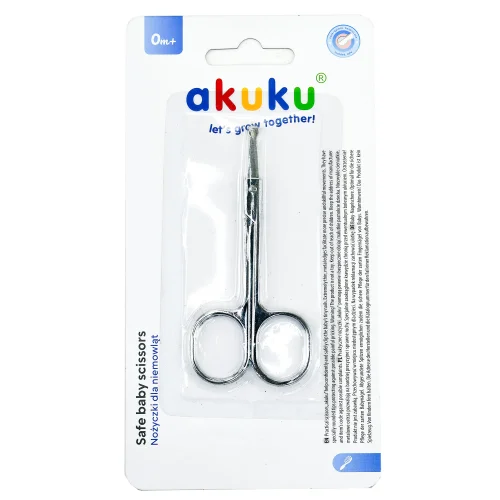 Nożyczki do paznokci dla niemowląt Akuku z zaokrąglonymi końcówkami.webp