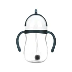 Bidon ze Słomką i Odważnikiem Akuku 280 ml Niebiesko-Biały – Niekapek