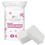 Płatki Bawełniane dla Niemowląt Bocioland 9x11 cm Miękkie 60 szt.
