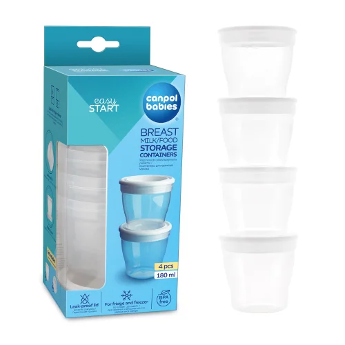 Pojemnik na mleko Canpol Babies 180 ml 4 szt..webp