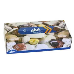 Chusteczki Higieniczne w Kartoniku AHA Collection Kamienie – 100% Celuloza – 100 szt.