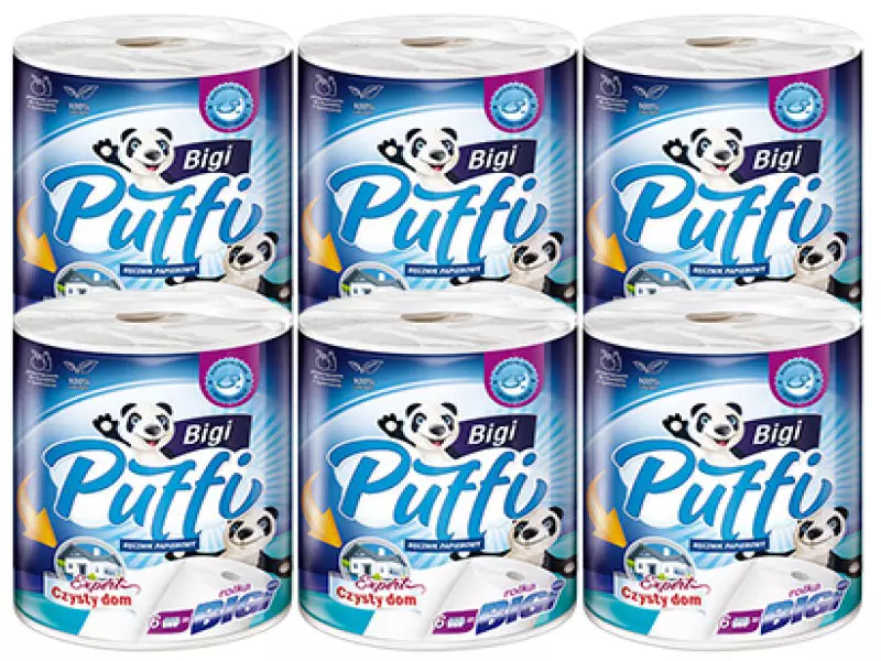 Ręcznik Papierowy 6 rolek Puffi